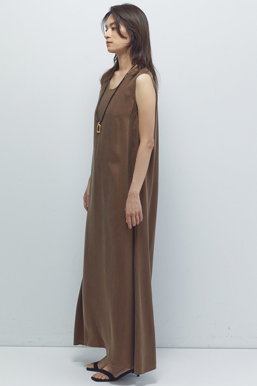 【プルミエ アロンディスモン/1er Arrondissement】のキュプラフィブリルフレアーワンピース 人気、トレンドファッション・服の通販 founy(ファニー) 　ファッション　Fashion　レディースファッション　Fashion for Women　ワンピース　Dresses　チュニック　Tunic Tops & Dresses　とろみ　Fluid, Flowy Fabric　キュプラ　Cupro, Eco Fabric　シンプル　Simple, Minimal　チュニック　Tunic, Long Top　ロング　Long, Long-Length　other-8|ID: prp329100004587612 ipo3291000000035573698