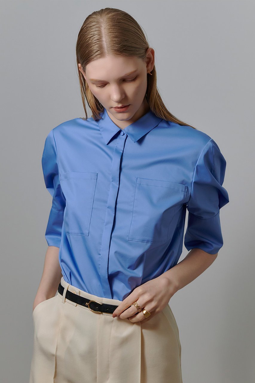 【アルアバイル/allureville】のコットンストレッチブロードシャツ 人気、トレンドファッション・服の通販 founy(ファニー) 　ファッション　Fashion　レディースファッション　Fashion for Women　トップス・カットソー　Cut & Sew Tops　シャツ・ブラウス・オフィスカジュアル　Elegant Blouses & Button-Ups　ショート　Short, Short Length　シンプル　Simple, Minimal　スリット　Slit, Slit Detail　スリーブ　Sleeve, Long Sleeve / Short Sleeve　ファブリック　Fabric, Textile　リュクス　Luxury, Elegant, High-End, Chic　エレガント 上品　Elegant　定番　Standard, Basic Item　other-8|ID: prp329100004587615 ipo3291000000032685505