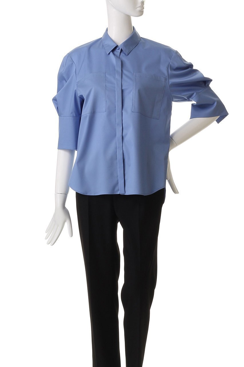 【アルアバイル/allureville】のコットンストレッチブロードシャツ 人気、トレンドファッション・服の通販 founy(ファニー) 　ファッション　Fashion　レディースファッション　Fashion for Women　トップス・カットソー　Cut & Sew Tops　シャツ・ブラウス・オフィスカジュアル　Elegant Blouses & Button-Ups　ショート　Short, Short Length　シンプル　Simple, Minimal　スリット　Slit, Slit Detail　スリーブ　Sleeve, Long Sleeve / Short Sleeve　ファブリック　Fabric, Textile　リュクス　Luxury, Elegant, High-End, Chic　エレガント 上品　Elegant　定番　Standard, Basic Item　other-2|ID: prp329100004587615 ipo3291000000035573703