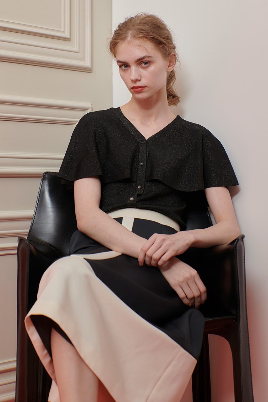 【アルアバイル/allureville】の【Loulou Willoughby】メタリックヤーンケーププルオーバー 人気、トレンドファッション・服の通販 founy(ファニー) 　ファッション　Fashion　レディースファッション　Fashion for Women　トップス・カットソー　Cut & Sew Tops　ニット　Knit Tops & Sweaters　カジュアルプルオーバー・ニットトップス　Pullovers & Knit Tops / Casual Pullovers　おすすめ　Recommended / Our Picks　ドレープ　Drape, Draping Fabric　other-8|ID: prp329100004587616 ipo3291000000033138835