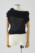 【リムアーク/RIM.ARK】のOff shoulder compact tops/トップス 人気、トレンドファッション・服の通販 founy(ファニー) ファッション Fashion レディースファッション Ladies' Fashion Online トップス・カットソー Tops/Tshirt シャツ/ブラウス Shirts/Blouses アシンメトリー Asymmetry ショート Short スリーブ Sleeve デコルテ Decolletage モヘア Mohair NEW・新作・新着・新入荷 New Arrivals thumbnail ブラック|ID: prp329100004587641 ipo3291000000032536330