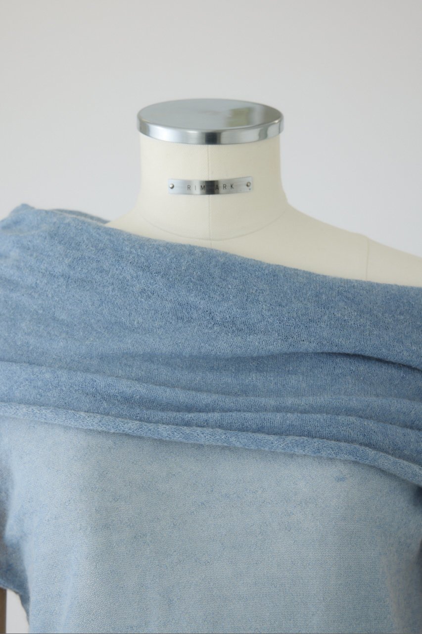 【リムアーク/RIM.ARK】のOff shoulder compact tops/トップス 人気、トレンドファッション・服の通販 founy(ファニー) 　ファッション　Fashion　レディースファッション　Ladies' Fashion Online　トップス・カットソー　Tops/Tshirt　シャツ/ブラウス　Shirts/Blouses　アシンメトリー　Asymmetry　ショート　Short　スリーブ　Sleeve　デコルテ　Decolletage　モヘア　Mohair　NEW・新作・新着・新入荷　New Arrivals　other-7|ID: prp329100004587641 ipo3291000000032536338