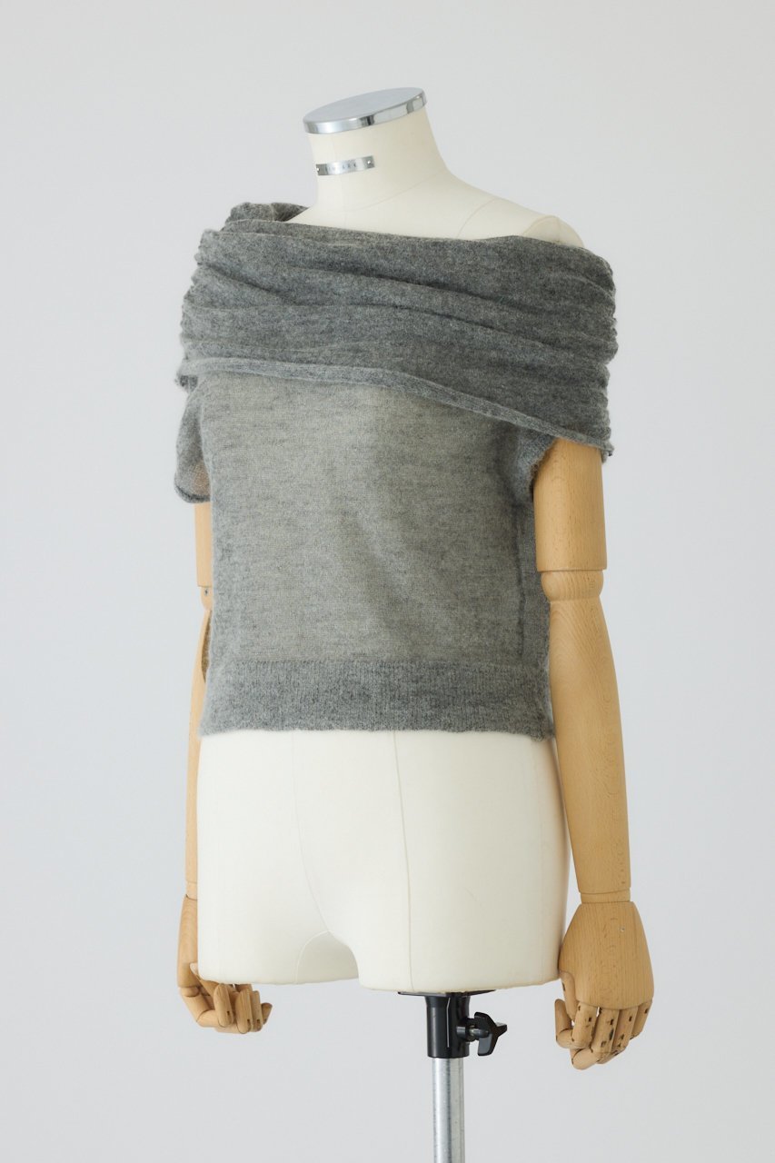 【リムアーク/RIM.ARK】のOff shoulder compact tops/トップス 人気、トレンドファッション・服の通販 founy(ファニー) ファッション Fashion レディースファッション Fashion for Women トップス・カットソー Cut & Sew Tops シャツ・ブラウス・オフィスカジュアル Elegant Blouses & Button-Ups アシンメトリー Asymmetrical Style ショート Short, Short Length スリーブ Sleeve, Long Sleeve / Short Sleeve デコルテ Décolleté, Neckline other-2|ID: prp329100004587641 ipo3291000000035993868