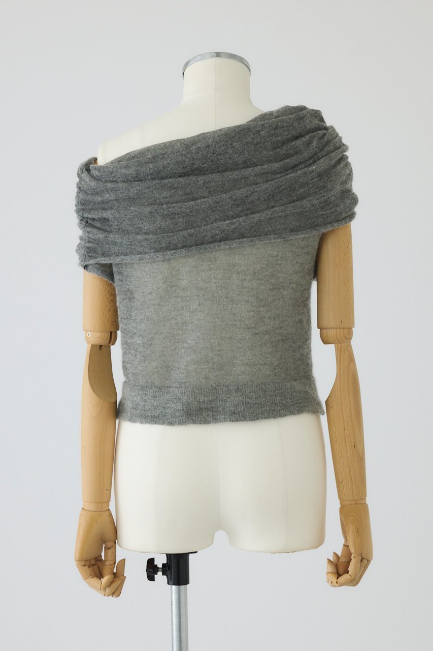 【リムアーク/RIM.ARK】のOff shoulder compact tops/トップス 人気、トレンドファッション・服の通販 founy(ファニー) ファッション Fashion レディースファッション Fashion for Women トップス・カットソー Cut & Sew Tops シャツ・ブラウス・オフィスカジュアル Elegant Blouses & Button-Ups アシンメトリー Asymmetrical Style ショート Short, Short Length スリーブ Sleeve, Long Sleeve / Short Sleeve デコルテ Décolleté, Neckline other-4|ID: prp329100004587641 ipo3291000000035993871