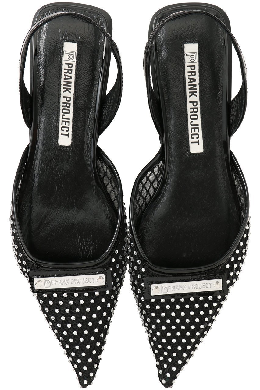 【プランク プロジェクト/PRANK PROJECT】のポインテッドフラットビジューパンプス インテリア・キッズ・メンズ・レディースファッション・服の通販 founy(ファニー) 　ファッション　Fashion　レディースファッション　Fashion for Women　サマー　Summer, Summer Style　ソックス　Socks, Hosiery　ビジュー　Bijou, Jewel-like Accent　メッシュ　Mesh, Net Fabric　ラップ　Wrap, Wrap Design　夏　Summer　BLK(ブラック)|ID: prp329100004587642 ipo3291000000035454144