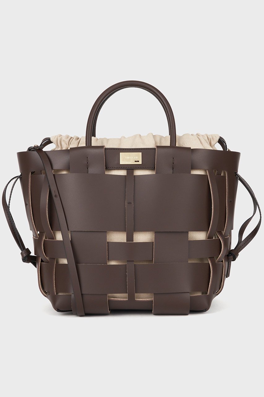 【ザンチェッティ/ZANCHETTI】のWOVEN MIDI SHOPPER インテリア・キッズ・メンズ・レディースファッション・服の通販 founy(ファニー) 　ファッション　Fashion　レディースファッション　Ladies' Fashion Online　バッグ　Bag　なめらか　Smooth　ショルダー　Shoulder　メッシュ　Mesh　ラップ　Wrap　ランダム　Random　エレガント 上品　Elegant　ディープブラウン|ID: prp329100004587646 ipo3291000000032536385