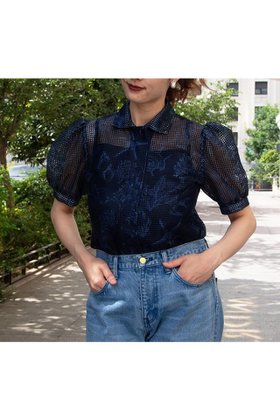 【アロー/aLORS】のBlouse a manches bouffantes ”Pelagia”ブラウス 人気、トレンドファッション・服の通販 founy(ファニー) ファッション Fashion レディースファッション Ladies' Fashion Online トップス・カットソー Tops/Tshirt シャツ/ブラウス Shirts/Blouses インナー Inner エアリー Airy キャミソール Camisole ショート Short シンプル Simple スリーブ Sleeve セットアップ Set Up デニム Denim フェミニン Feminine プリント Print モチーフ Motif おすすめ Recommend NEW・新作・新着・新入荷 New Arrivals |ID:prp329100004588490