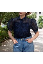 【アロー/aLORS】のBlouse a manches bouffantes ”Pelagia”ブラウス マリンブルー|ID:prp329100004588490