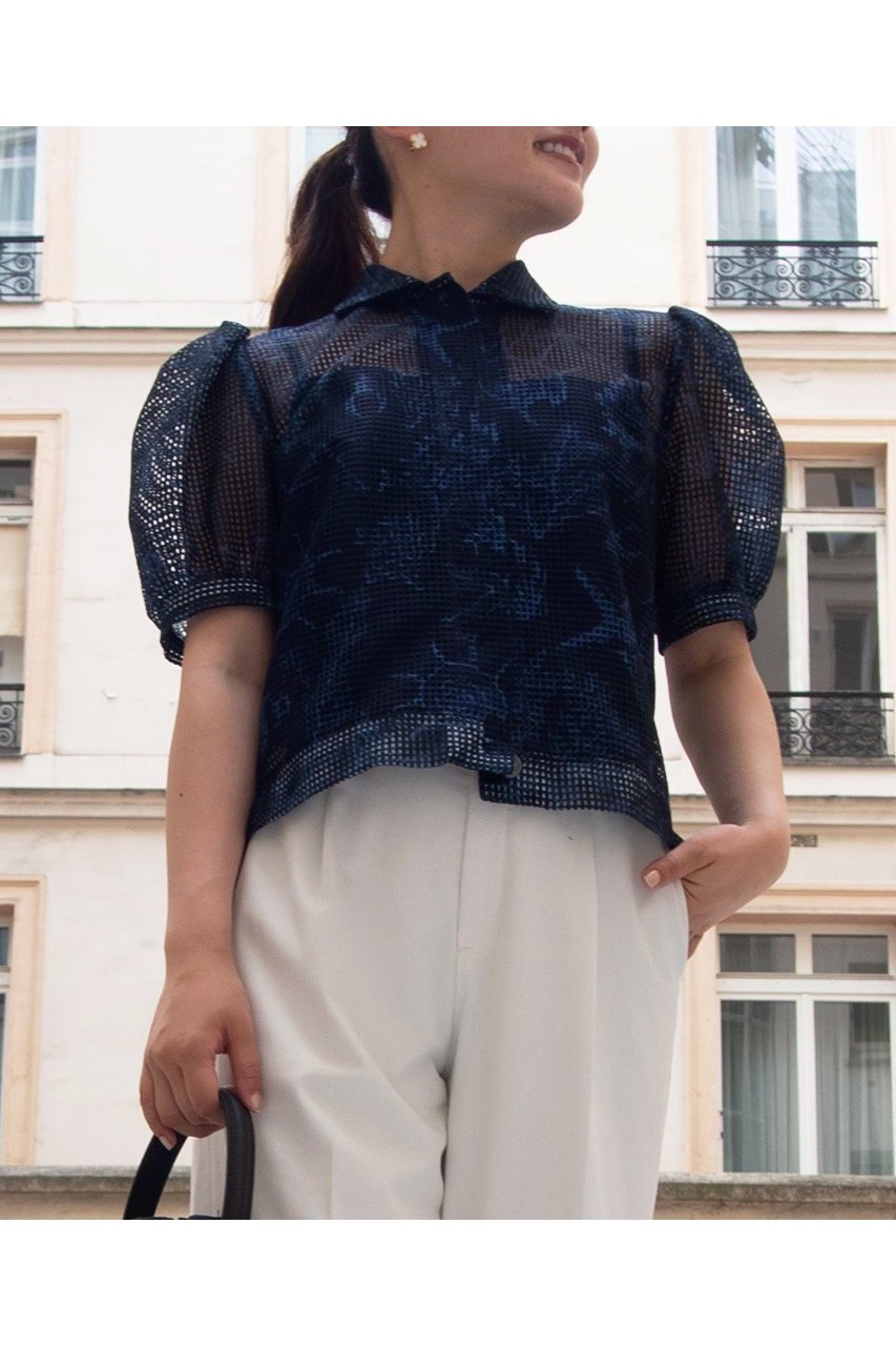 【アロー/aLORS】のBlouse a manches bouffantes ”Pelagia”ブラウス 人気、トレンドファッション・服の通販 founy(ファニー) 　ファッション　Fashion　レディースファッション　Ladies' Fashion Online　トップス・カットソー　Tops/Tshirt　シャツ/ブラウス　Shirts/Blouses　インナー　Inner　エアリー　Airy　キャミソール　Camisole　ショート　Short　シンプル　Simple　スリーブ　Sleeve　セットアップ　Set Up　デニム　Denim　フェミニン　Feminine　プリント　Print　モチーフ　Motif　おすすめ　Recommend　NEW・新作・新着・新入荷　New Arrivals　other-4|ID: prp329100004588490 ipo3291000000032548948