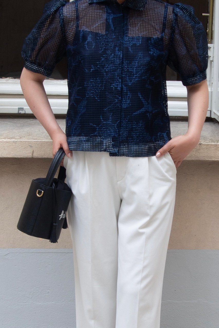 【アロー/aLORS】のBlouse a manches bouffantes ”Pelagia”ブラウス 人気、トレンドファッション・服の通販 founy(ファニー) 　ファッション　Fashion　レディースファッション　Ladies' Fashion Online　トップス・カットソー　Tops/Tshirt　シャツ/ブラウス　Shirts/Blouses　インナー　Inner　エアリー　Airy　キャミソール　Camisole　ショート　Short　シンプル　Simple　スリーブ　Sleeve　セットアップ　Set Up　デニム　Denim　フェミニン　Feminine　プリント　Print　モチーフ　Motif　おすすめ　Recommend　NEW・新作・新着・新入荷　New Arrivals　other-6|ID: prp329100004588490 ipo3291000000032548950