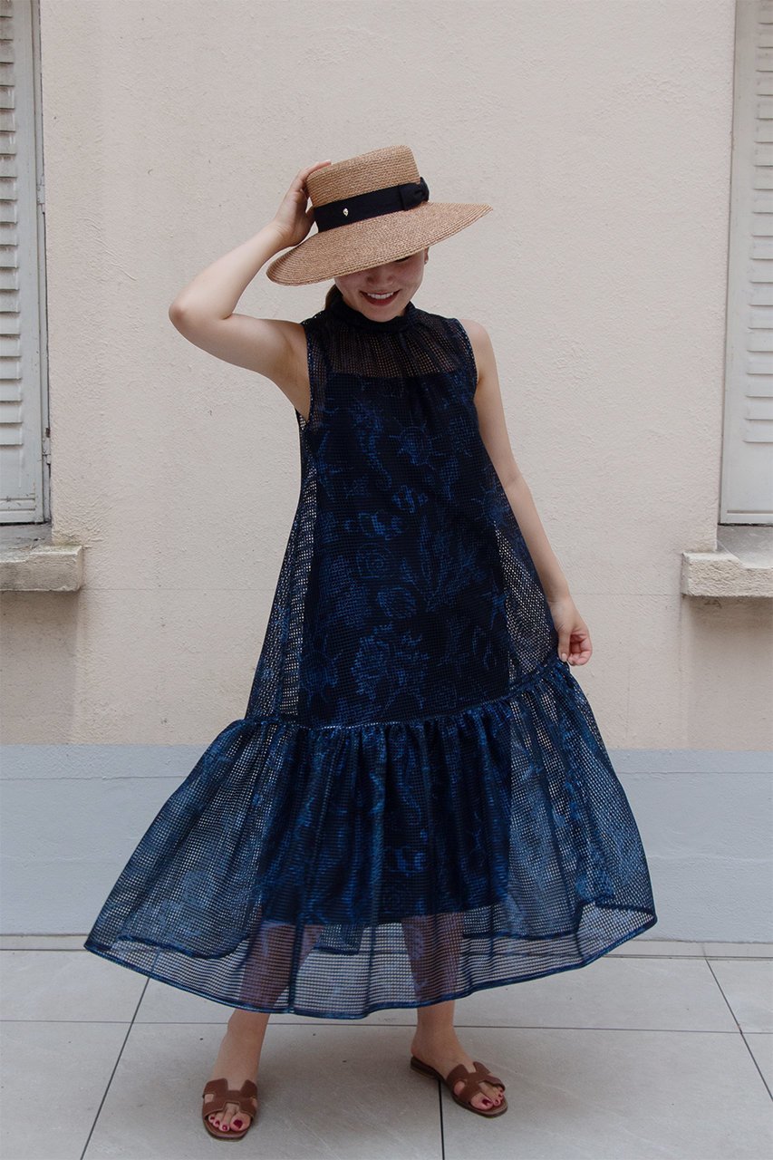 【アロー/aLORS】のRobe ”Pelagia” ワンピース 人気、トレンドファッション・服の通販 founy(ファニー) 　ファッション　Fashion　レディースファッション　Ladies' Fashion Online　ワンピース　Dress　チュニック　Tunic　インナー　Inner　キャミソール　Camisole　ギャザー　Gather　ショルダー　Shoulder　チュニック　Tunic　デニム　Denim　プリント　Print　モチーフ　Motif　ロング　Long　NEW・新作・新着・新入荷　New Arrivals　other-4|ID: prp329100004588491 ipo3291000000032548957