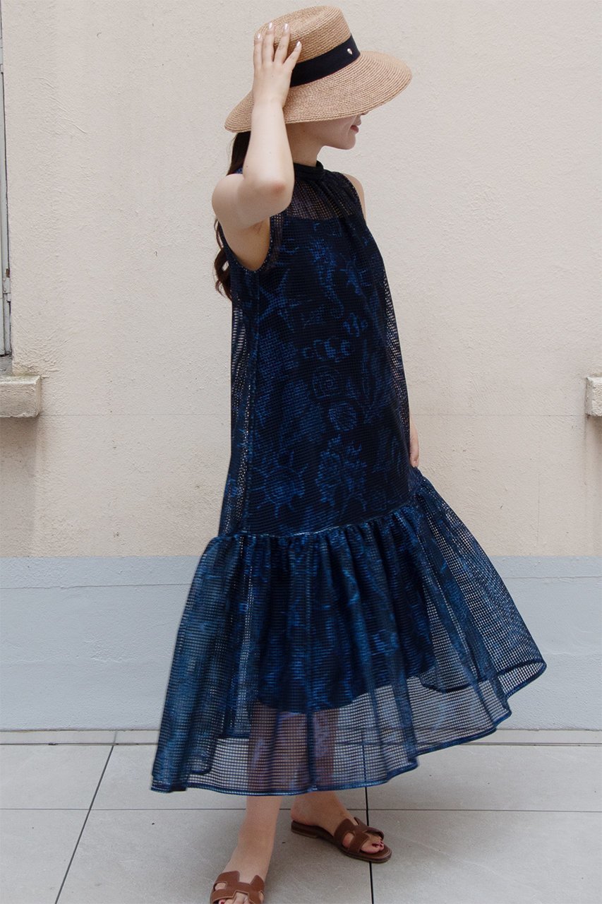【アロー/aLORS】のRobe ”Pelagia” ワンピース 人気、トレンドファッション・服の通販 founy(ファニー) 　ファッション　Fashion　レディースファッション　Ladies' Fashion Online　ワンピース　Dress　チュニック　Tunic　インナー　Inner　キャミソール　Camisole　ギャザー　Gather　ショルダー　Shoulder　チュニック　Tunic　デニム　Denim　プリント　Print　モチーフ　Motif　ロング　Long　NEW・新作・新着・新入荷　New Arrivals　other-5|ID: prp329100004588491 ipo3291000000032548958
