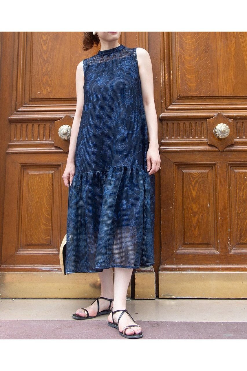 【アロー/aLORS】のRobe ”Pelagia” ワンピース 人気、トレンドファッション・服の通販 founy(ファニー) 　ファッション　Fashion　レディースファッション　Ladies' Fashion Online　ワンピース　Dress　チュニック　Tunic　インナー　Inner　キャミソール　Camisole　ギャザー　Gather　ショルダー　Shoulder　チュニック　Tunic　デニム　Denim　プリント　Print　モチーフ　Motif　ロング　Long　NEW・新作・新着・新入荷　New Arrivals　other-8|ID: prp329100004588491 ipo3291000000032548961