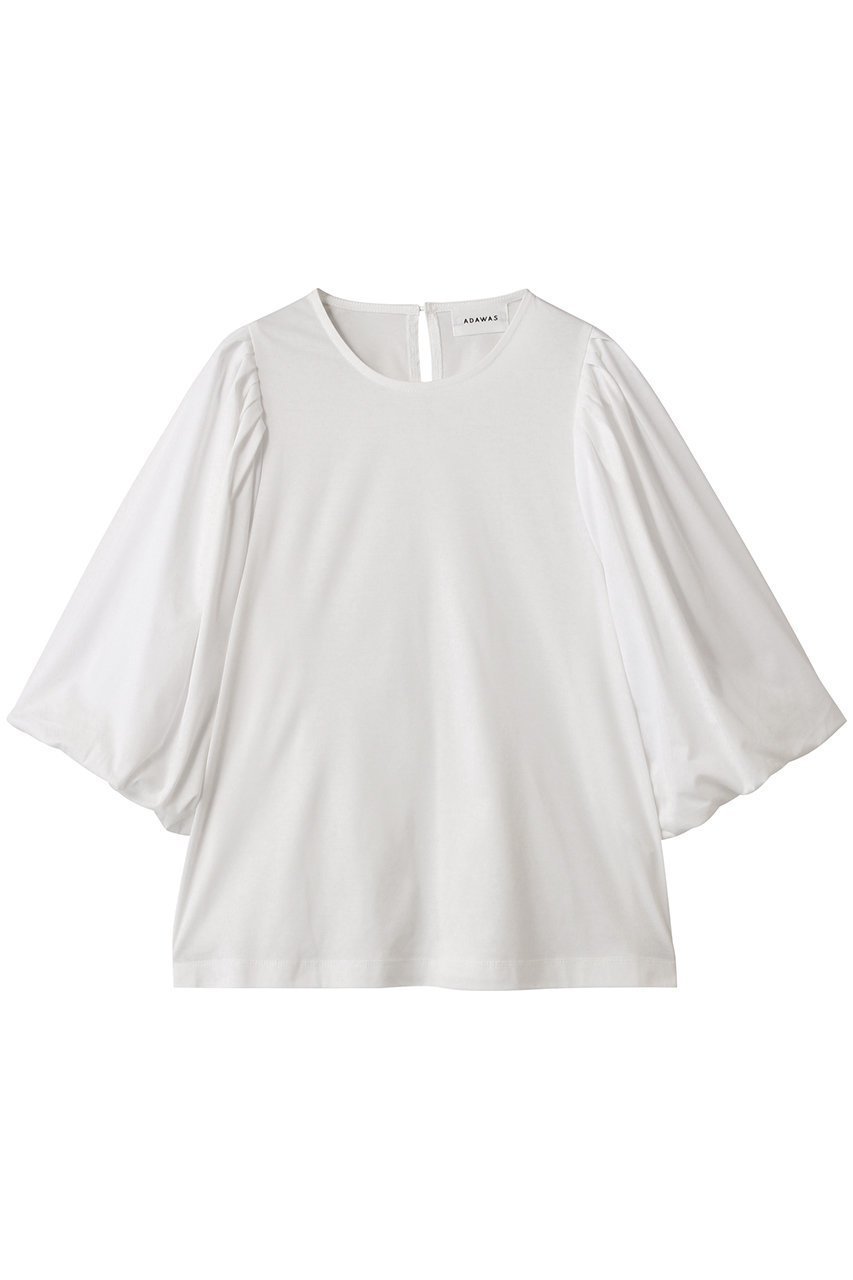 【アダワス/ADAWAS】のPLATING ジャージー バルーン-スリーブ Tシャツ インテリア・キッズ・メンズ・レディースファッション・服の通販 founy(ファニー) 　ファッション　Fashion　レディースファッション　Ladies' Fashion Online　トップス・カットソー　Tops/Tshirt　シャツ/ブラウス　Shirts/Blouses　ロング / Tシャツ　T-Shirts　カットソー　Cut and Sewn　2025年　2025　2025-2026秋冬・A/W　Aw/Autumn/Winter/Fw/Fall/2025-2026　おすすめ　Recommend　ショート　Short　ジャージ　Jersey　ジャージー　Jersey　スリーブ　Sleeve　バルーン　Balloon　フレア　Flare　A/W・秋冬　Aw・Autumn/Winter・Fw・Fall-Winter　ミルク|ID: prp329100004588494 ipo3291000000032548977