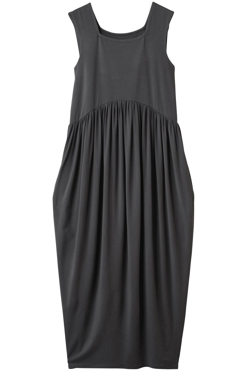 【フローレント/FLORENT】のレーヨン ストレッチ ノースリーブ ワンピース インテリア・キッズ・メンズ・レディースファッション・服の通販 founy(ファニー) ファッション Fashion レディースファッション Fashion for Women ワンピース Dresses チュニック Tunic Tops & Dresses なめらか Smooth, Silky Texture スクエア Square, Square Shape ストレッチ Stretch, Stretchy Fabric チュニック Tunic, Long Top デコルテ Décolleté, Neckline ノースリーブ Sleeveless, No-Sleeve ロング Long, Long-Length エレガント 上品 Elegant チャコールグレー|ID: prp329100004588500 ipo3291000000035790696