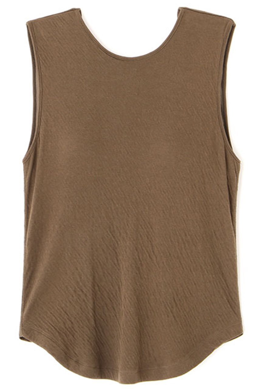 【エトレトウキョウ/ETRE TOKYO】のダブルクロススリーブレスカップインプルオーバー 人気、トレンドファッション・服の通販 founy(ファニー) 　ファッション　Fashion　レディースファッション　Fashion for Women　トップス・カットソー　Cut & Sew Tops　キャミソール&ノースリーブ　Camisoles & Sleeveless Tops　シャツ・ブラウス・オフィスカジュアル　Elegant Blouses & Button-Ups　ロングTシャツ・Tシャツ　Longline T-Shirts & Tees　カジュアルプルオーバー・ニットトップス　Pullovers & Knit Tops / Casual Pullovers　カットソー・ベーシックTシャツ　Cut-and-Sewn Tops / Stretch Tees & Basics　なめらか　Smooth, Silky Texture　インナー　Innerwear　カッティング　Cutting Detail　キャミソール　Camisole, Spaghetti Strap Top　タンク　Tank Top, Sleeveless Top　ダブル　Double, Double-Breasted　リラックス　Relax, Relaxed Fit　other-8|ID: prp329100004588503 ipo3291000000035401629