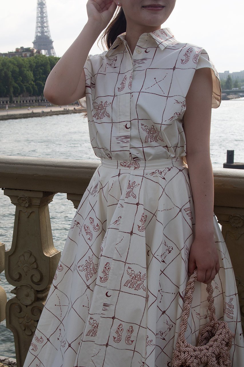 【アロー/aLORS】のJupe ”Astrifera” スカート 人気、トレンドファッション・服の通販 founy(ファニー) 　ファッション　Fashion　レディースファッション　Fashion for Women　スカート　Skirts　ロングスカート　Long Skirts / Maxi & Midi Skirts　秋　Autumn　セットアップ　Set-Up, Coordinated Outfit　ドレープ　Drape, Draping Fabric　なめらか　Smooth, Silky Texture　プリント　Print, Printed Pattern　ロング　Long, Long-Length　おすすめ　Recommended / Our Picks　夏　Summer　other-7|ID: prp329100004588506 ipo3291000000032549094