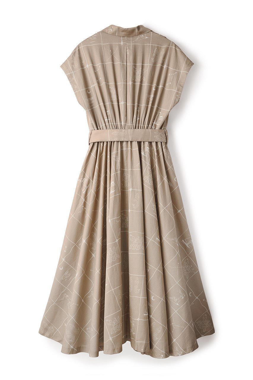【アロー/aLORS】のRobe marine ”Astrifera” ワンピース 人気、トレンドファッション・服の通販 founy(ファニー) 　ファッション　Fashion　レディースファッション　Fashion for Women　ワンピース　Dresses　チュニック　Tunic Tops & Dresses　ギャザー　Gathered, Ruffled　サテン　Satin, Glossy Fabric　ダブル　Double, Double-Breasted　チュニック　Tunic, Long Top　ドレープ　Drape, Draping Fabric　プリント　Print, Printed Pattern　ロング　Long, Long-Length　夏　Summer　other-7|ID: prp329100004588509 ipo3291000000033878664