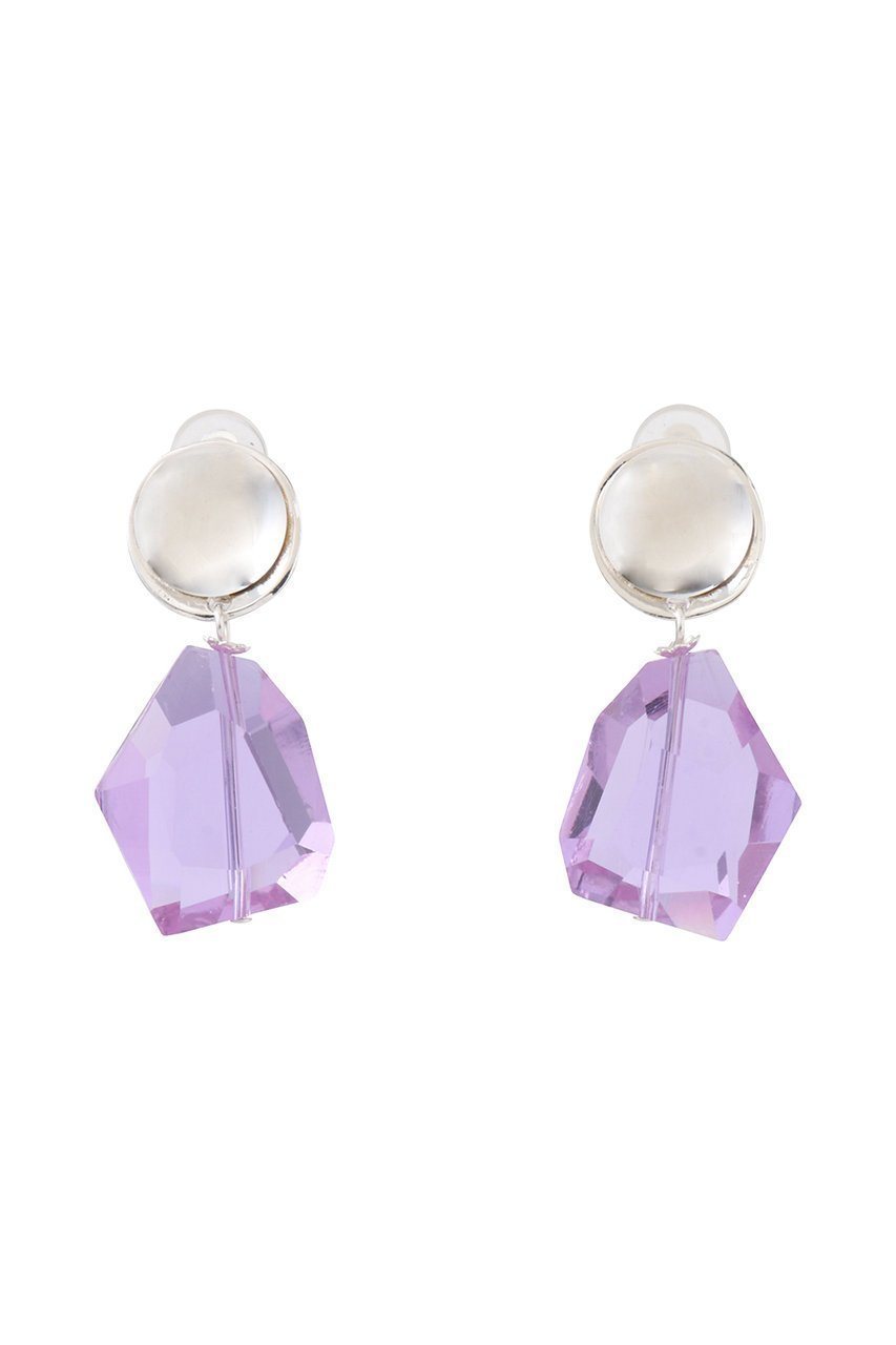 【セシル エ ジャンヌ/CECILE ET JEANNE】のルミエール クリスタルカットイヤリング インテリア・キッズ・メンズ・レディースファッション・服の通販 founy(ファニー) 　ファッション　Fashion　レディースファッション　Fashion for Women　ジュエリー　Jewelry　ファッションリング　Fashion Rings　イヤリング・フープ・ドロップタイプ　Hoop, Drop & Clip Earrings　イヤリング　Earrings　クリスタル　Crystal, Swarovski　トレンド　Trend, Trending Now　エレガント 上品　Elegant　クリア×バイオレット|ID: prp329100004588515 ipo3291000000035477703