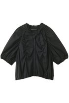 【ミズイロ インド/mizuiro ind】のgathered hooded shirt シャツ black|ID:prp329100004588525