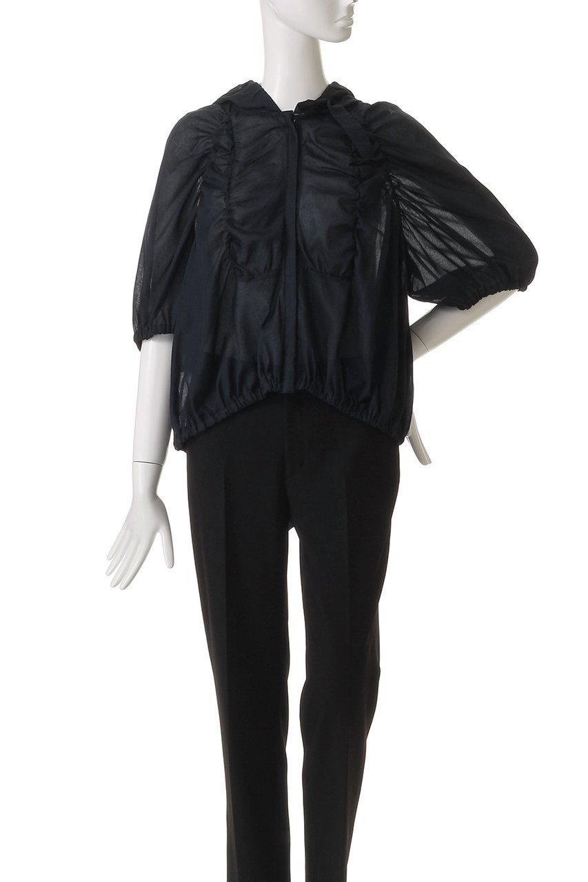 【ミズイロ インド/mizuiro ind】のgathered hooded shirt シャツ 人気、トレンドファッション・服の通販 founy(ファニー) 　ファッション　Fashion　レディースファッション　Fashion for Women　トップス・カットソー　Cut & Sew Tops　シャツ・ブラウス・オフィスカジュアル　Elegant Blouses & Button-Ups　ギャザー　Gathered, Ruffled　シアー　Sheer, See-Through　ショート　Short, Short Length　スリーブ　Sleeve, Long Sleeve / Short Sleeve　トレンド　Trend, Trending Now　ワイド　Wide, Wide Fit　夏　Summer　春　Spring　S/S・春夏　SS, Spring/Summer, Warm Season　other-2|ID: prp329100004588525 ipo3291000000036392660