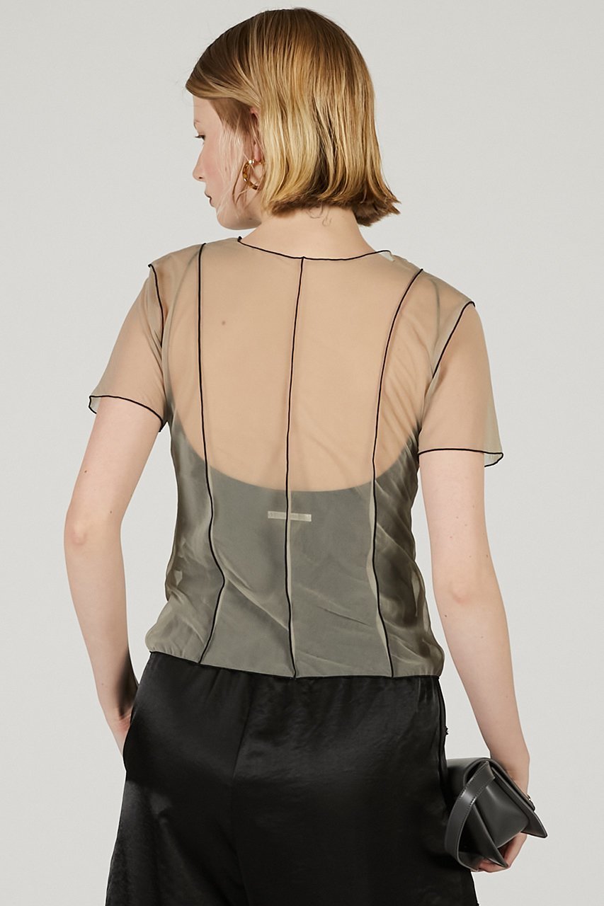 【プランク プロジェクト/PRANK PROJECT】の2WAYシアートップ / 2Way Sheer Top 人気、トレンドファッション・服の通販 founy(ファニー) 　ファッション　Fashion　レディースファッション　Fashion for Women　トップス・カットソー　Cut & Sew Tops　シャツ・ブラウス・オフィスカジュアル　Elegant Blouses & Button-Ups　ロングTシャツ・Tシャツ　Longline T-Shirts & Tees　カットソー・ベーシックTシャツ　Cut-and-Sewn Tops / Stretch Tees & Basics　インナー　Innerwear　ショート　Short, Short Length　ストレッチ　Stretch, Stretchy Fabric　スリーブ　Sleeve, Long Sleeve / Short Sleeve　タンブラー　Tumbler, Travel Mug　other-8|ID: prp329100004588532 ipo3291000000035060885