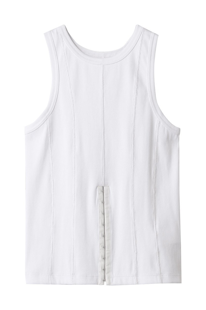 【プランク プロジェクト/PRANK PROJECT】の2WAYフックアイタンク / 2WAY Hook Eye Tank インテリア・キッズ・メンズ・レディースファッション・服の通販 founy(ファニー) 　ファッション　Fashion　レディースファッション　Ladies' Fashion Online　トップス・カットソー　Tops/Tshirt　キャミソール / ノースリーブ　No Sleeves　シャツ/ブラウス　Shirts/Blouses　ロング / Tシャツ　T-Shirts　カットソー　Cut and Sewn　アメリカン　American　インナー　Inner　キャミソール　Camisole　スリーブ　Sleeve　タンク　Tank　ビンテージ　Vintage　フロント　Front　プレート　Plate　ヘムライン　Hemline　ロング　Long　夏　Summer　NEW・新作・新着・新入荷　New Arrivals　WHT(ホワイト)|ID: prp329100004588536 ipo3291000000032549320