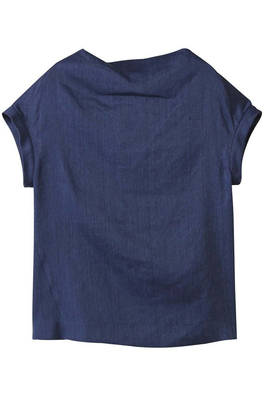 【ルームエイト/Room no.8】のデニムドレープトップス 人気、トレンドファッション・服の通販 founy(ファニー) 　ファッション　Fashion　レディースファッション　Ladies' Fashion Online　トップス・カットソー　Tops/Tshirt　シャツ/ブラウス　Shirts/Blouses　ショート　Short　スリーブ　Sleeve　ドレープ　Drape　フロント　Front　リネン　Linen　エレガント 上品　Elegant　NEW・新作・新着・新入荷　New Arrivals　 other-1|ID: prp329100004588547 ipo3291000000032549388