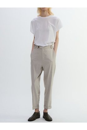 【プレインピープル/PLAIN PEOPLE】 リネンレーヨンストレッチテーパードパンツ人気、トレンドファッション・服の通販 founy(ファニー) ファッション Fashion レディースファッション Ladies' Fashion Online パンツ Pants ギャザー Gather スラックス Slacks テーパード Tapered エレガント 上品 Elegant NEW・新作・新着・新入荷 New Arrivals |ID:prp329100004588559
