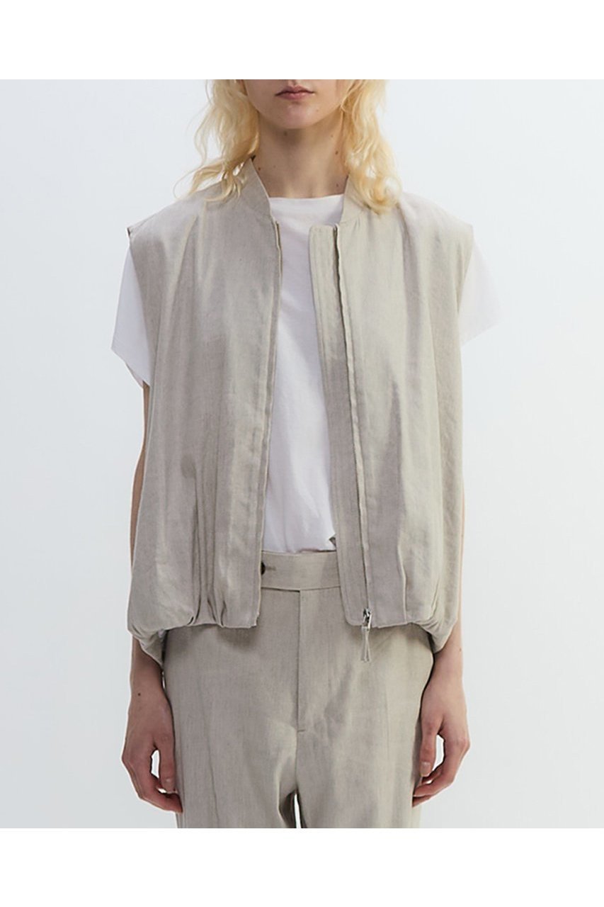 【プレインピープル/PLAIN PEOPLE】のリネンレーヨンストレッチブルゾンジレ 人気、トレンドファッション・服の通販 founy(ファニー) 　ファッション　Fashion　レディースファッション　Ladies' Fashion Online　アウター　Coat Outerwear　ジャケット　Jackets　ブルゾン　Blouson/Jackets　おすすめ　Recommend　ギャザー　Gather　ジャケット　Jacket　セットアップ　Set Up　ドレス　Dress　ブルゾン　Blouson　ベスト　Vest　NEW・新作・新着・新入荷　New Arrivals　 other-1|ID: prp329100004588560 ipo3291000000032549494