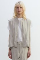 【プレインピープル/PLAIN PEOPLE】のリネンレーヨンストレッチブルゾンジレ ベージュ|ID: prp329100004588560 ipo3291000000035790757