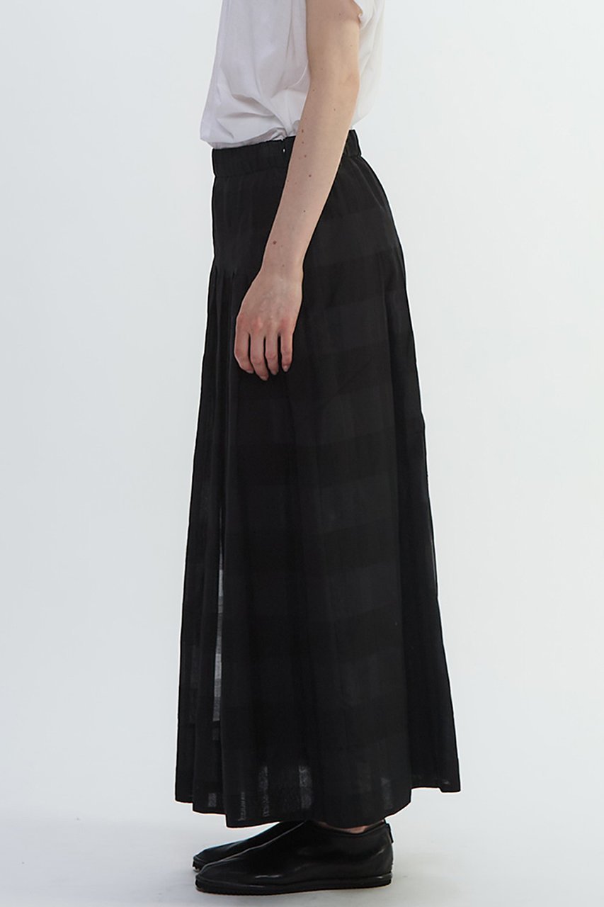 【プレインピープル/PLAIN PEOPLE】のコードチェックワッシャーセミフレアスカート 人気、トレンドファッション・服の通販 founy(ファニー) 　ファッション　Fashion　レディースファッション　Ladies' Fashion Online　スカート　Skirt　Aライン/フレアスカート　Flared A-Line Skirts　ロングスカート　Long Skirt　シルク　Silk　シンプル　Simple　チェック　Check　ロング　Long　NEW・新作・新着・新入荷　New Arrivals　other-2|ID: prp329100004588567 ipo3291000000032549545