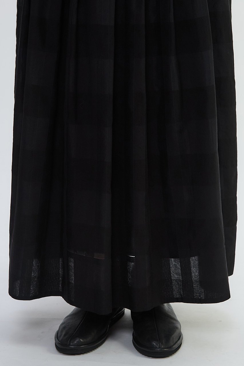 【プレインピープル/PLAIN PEOPLE】のコードチェックワッシャーセミフレアスカート 人気、トレンドファッション・服の通販 founy(ファニー) 　ファッション　Fashion　レディースファッション　Ladies' Fashion Online　スカート　Skirt　Aライン/フレアスカート　Flared A-Line Skirts　ロングスカート　Long Skirt　シルク　Silk　シンプル　Simple　チェック　Check　ロング　Long　NEW・新作・新着・新入荷　New Arrivals　other-6|ID: prp329100004588567 ipo3291000000032549549