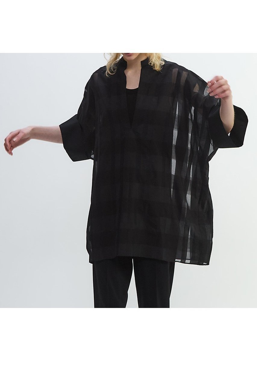 【プレインピープル/PLAIN PEOPLE】のコードチェックワッシャーチュニック 人気、トレンドファッション・服の通販 founy(ファニー) 　ファッション　Fashion　レディースファッション　Ladies' Fashion Online　ワンピース　Dress　チュニック　Tunic　おすすめ　Recommend　シルク　Silk　チェック　Check　チュニック　Tunic　NEW・新作・新着・新入荷　New Arrivals　other-4|ID: prp329100004588568 ipo3291000000032549555