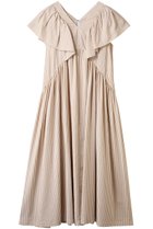 【ハウス オブ ロータス/HOUSE OF LOTUS】のストライプフリルスリーブワンピース 人気、トレンドファッション・服の通販 founy(ファニー) ファッション Fashion レディースファッション Ladies' Fashion Online ワンピース Dress チュニック Tunic 2025年 2025 おすすめ Recommend サンダル Sandals ストライプ Stripe スリーブ Sleeve チュニック Tunic デコルテ Decolletage フェミニン Feminine フラット Flat フリル Frills ロング Long A/W・秋冬 Aw・Autumn/Winter・Fw・Fall-Winter thumbnail ベージュ|ID: prp329100004588569 ipo3291000000032549559