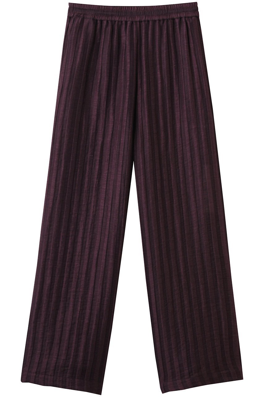 【ハウス オブ ロータス/HOUSE OF LOTUS】のストライプジャガードイージーパンツ インテリア・キッズ・メンズ・レディースファッション・服の通販 founy(ファニー) 　ファッション　Fashion　レディースファッション　Fashion for Women　パンツ　Pants & Trousers　イレギュラー　Irregular Design　ジャカード／ジャガード　Jacquard, Woven Pattern　ストレート　Straight, Straight Cut　夏　Summer　ブラウン|ID: prp329100004588570 ipo3291000000035341496