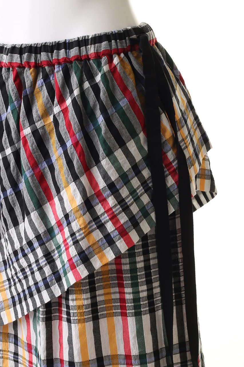 【ハウス オブ ロータス/HOUSE OF LOTUS】のランダムチェックスカート 人気、トレンドファッション・服の通販 founy(ファニー) 　ファッション　Fashion　レディースファッション　Ladies' Fashion Online　スカート　Skirt　ロングスカート　Long Skirt　2025年　2025　アシンメトリー　Asymmetry　カットソー　Cut And Sew　シンプル　Simple　チェック　Check　リボン　Ribbon　ロング　Long　A/W・秋冬　Aw・Autumn/Winter・Fw・Fall-Winter　other-5|ID: prp329100004588571 ipo3291000000032549576