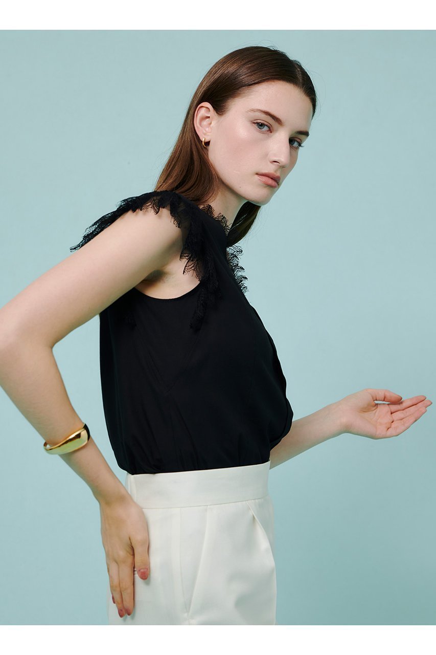 【アルアバイル/allureville】のレースカラーブラウス 人気、トレンドファッション・服の通販 founy(ファニー) 　ファッション　Fashion　レディースファッション　Fashion for Women　トップス・カットソー　Cut & Sew Tops　キャミソール&ノースリーブ　Camisoles & Sleeveless Tops　シャツ・ブラウス・オフィスカジュアル　Elegant Blouses & Button-Ups　インナー　Innerwear　ジャケット　Jacket, Outerwear　ノースリーブ　Sleeveless, No-Sleeve　ブルゾン　Blouson, Bomber Jacket　マニッシュ　Mannish, Boyish　レース　Lace, Lace Fabric　エレガント 上品　Elegant　再入荷　Restock / Back in Stock　秋　Autumn　other-3|ID: prp329100004588572 ipo3291000000035405026