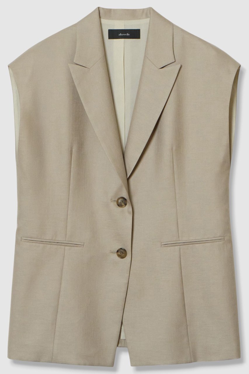 【アルアバイル/allureville】のエアリービエラテーラードジレ インテリア・キッズ・メンズ・レディースファッション・服の通販 founy(ファニー) 　ファッション　Fashion　レディースファッション　Ladies' Fashion Online　アウター　Coat Outerwear　ジャケット　Jackets　ジャケット　Jacket　ベスト　Vest　リラックス　Relax　夏　Summer　NEW・新作・新着・新入荷　New Arrivals　ベージュ|ID: prp329100004588573 ipo3291000000032549581