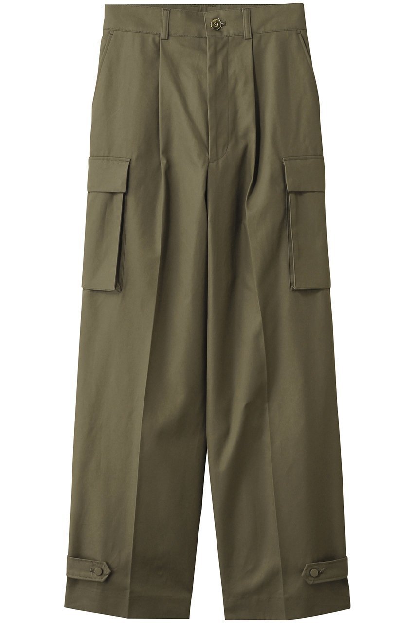【アルアバイル/allureville】のオーガニックギャバカーゴパンツ インテリア・キッズ・メンズ・レディースファッション・服の通販 founy(ファニー) 　ファッション　Fashion　レディースファッション　Fashion for Women　パンツ　Pants & Trousers　カーゴパンツ　Cargo Pants, Utility Pants　シンプル　Simple, Minimal　ストレート　Straight, Straight Cut　テーパード　Tapered, Tapered Pants　バランス　Balance, Style Balance　フェミニン　Feminine, Girly　エレガント 上品　Elegant　再入荷　Restock / Back in Stock　カーキ|ID: prp329100004588574 ipo3291000000035375675