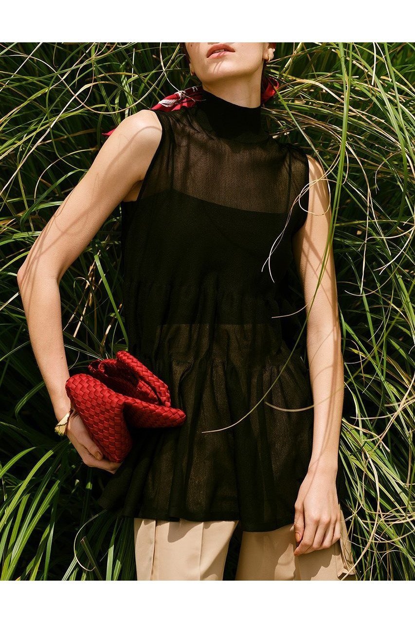 【アルアバイル/allureville】のシアーティアードチュニック 人気、トレンドファッション・服の通販 founy(ファニー) 　ファッション　Fashion　レディースファッション　Ladies' Fashion Online　ワンピース　Dress　チュニック　Tunic　ギャザー　Gather　チュニック　Tunic　デニム　Denim　ノースリーブ　No Sleeve　ミドル　Middle　夏　Summer　NEW・新作・新着・新入荷　New Arrivals　other-7|ID: prp329100004588575 ipo3291000000032549608