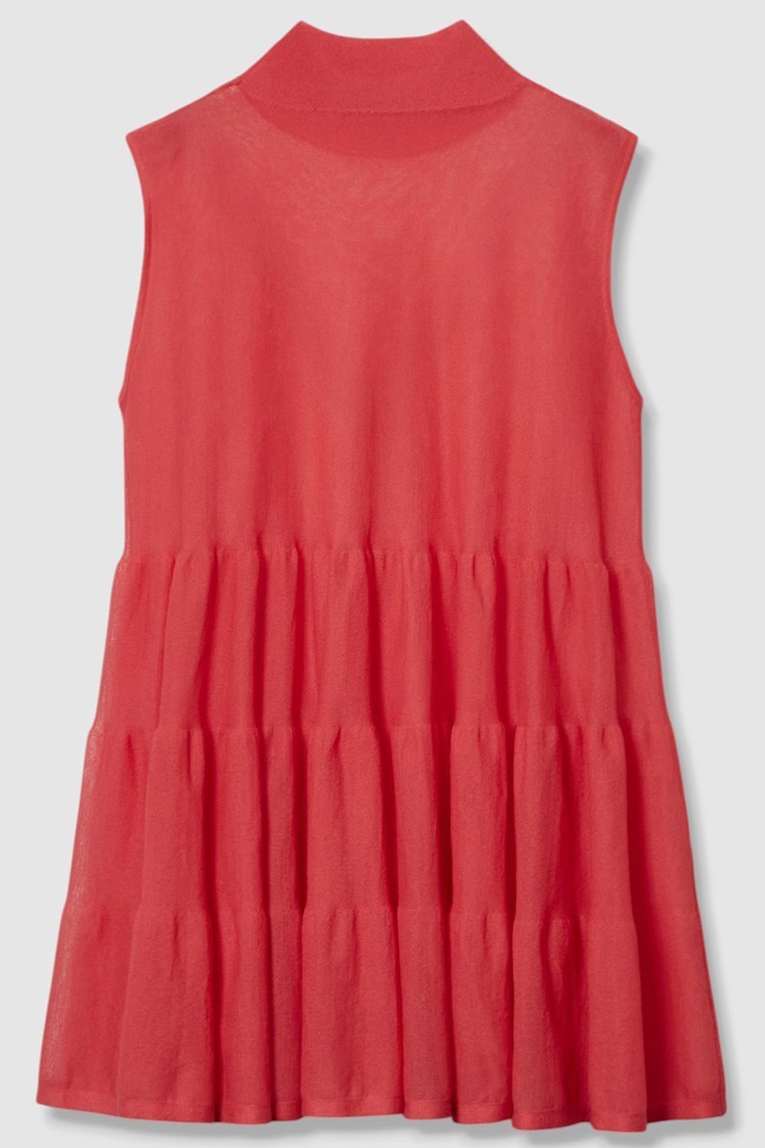 【アルアバイル/allureville】のシアーティアードチュニック 人気、トレンドファッション・服の通販 founy(ファニー) 　ファッション　Fashion　レディースファッション　Fashion for Women　ワンピース　Dresses　チュニック　Tunic Tops & Dresses　ギャザー　Gathered, Ruffled　チュニック　Tunic, Long Top　デニム　Denim, Jeans Material　ノースリーブ　Sleeveless, No-Sleeve　ミドル　Middle Length, Mid Height　夏　Summer　other-2|ID: prp329100004588575 ipo3291000000035646449