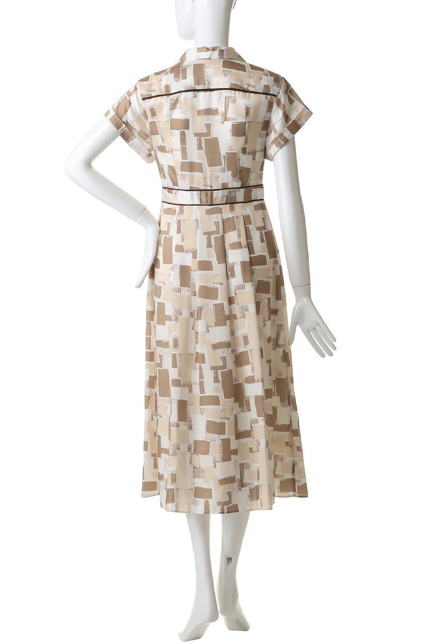 【アルアバイル/allureville】のジオメトリックSAFARIドレス 人気、トレンドファッション・服の通販 founy(ファニー) 　ファッション　Fashion　レディースファッション　Fashion for Women　ワンピース　Dresses　フォーマル・パーティードレス・結婚式用ドレス　Elegant & Casual Dresses　チュニック　Tunic Tops & Dresses　イタリア　Italy　ジャケット　Jacket, Outerwear　スクエア　Square, Square Shape　チュニック　Tunic, Long Top　ドレス　Dress, One-Piece　パイピング　Piping, Trim Design　ブルゾン　Blouson, Bomber Jacket　プリント　Print, Printed Pattern　ポケット　Pocket, Pocket Detail　モダン　Modern, Contemporary　ロング　Long, Long-Length　エレガント 上品　Elegant　再入荷　Restock / Back in Stock　other-4|ID: prp329100004588576 ipo3291000000035692953