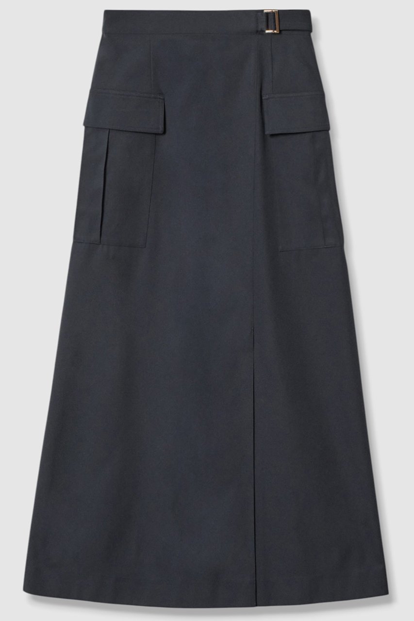 【アルアバイル/allureville】のツイルストレッチサファリスカート インテリア・キッズ・メンズ・レディースファッション・服の通販 founy(ファニー) 　ファッション　Fashion　レディースファッション　Ladies' Fashion Online　スカート　Skirt　ロングスカート　Long Skirt　スリット　Slit　トレンド　Trend　ポケット　Pocket　ロング　Long　夏　Summer　NEW・新作・新着・新入荷　New Arrivals　ネイビー|ID: prp329100004588577 ipo3291000000032549615
