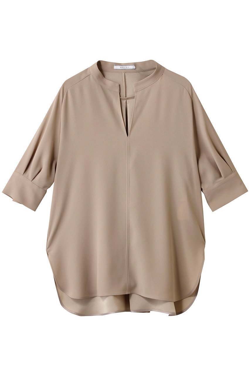 【ベイジ,/BEIGE,】のFLEUR(フルール)/ブラウス インテリア・キッズ・メンズ・レディースファッション・服の通販 founy(ファニー) 　ファッション　Fashion　レディースファッション　Fashion for Women　トップス・カットソー　Cut & Sew Tops　シャツ・ブラウス・オフィスカジュアル　Elegant Blouses & Button-Ups　とろみ　Fluid, Flowy Fabric　ショート　Short, Short Length　スキッパー　Skipper, Open Collar　スラックス　Slacks, Dress Pants　スリーブ　Sleeve, Long Sleeve / Short Sleeve　デニム　Denim, Jeans Material　フェミニン　Feminine, Girly　Beige|ID: prp329100004588585 ipo3291000000035790825