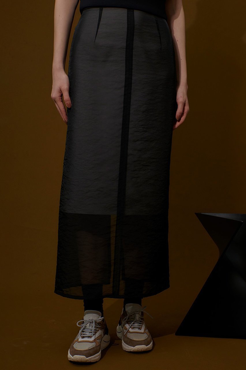 【アルアバイル/allureville】のシアーレイヤードタイトスカート 人気、トレンドファッション・服の通販 founy(ファニー) 　ファッション　Fashion　レディースファッション　Ladies' Fashion Online　スカート　Skirt　ロングスカート　Long Skirt　グラフィック　Graphic　シアー　Sheer　スウェット　Sweat　スポーティ　Sporty　タイトスカート　Tight Skirt　トレンド　Trend　パイピング　Piping　ロング　Long　NEW・新作・新着・新入荷　New Arrivals　other-7|ID: prp329100004588591 ipo3291000000032549804