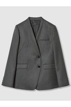 【アルアバイル/allureville】のウールサージノーカラージャケット グレー|ID: prp329100004588593 ipo3291000000035887627