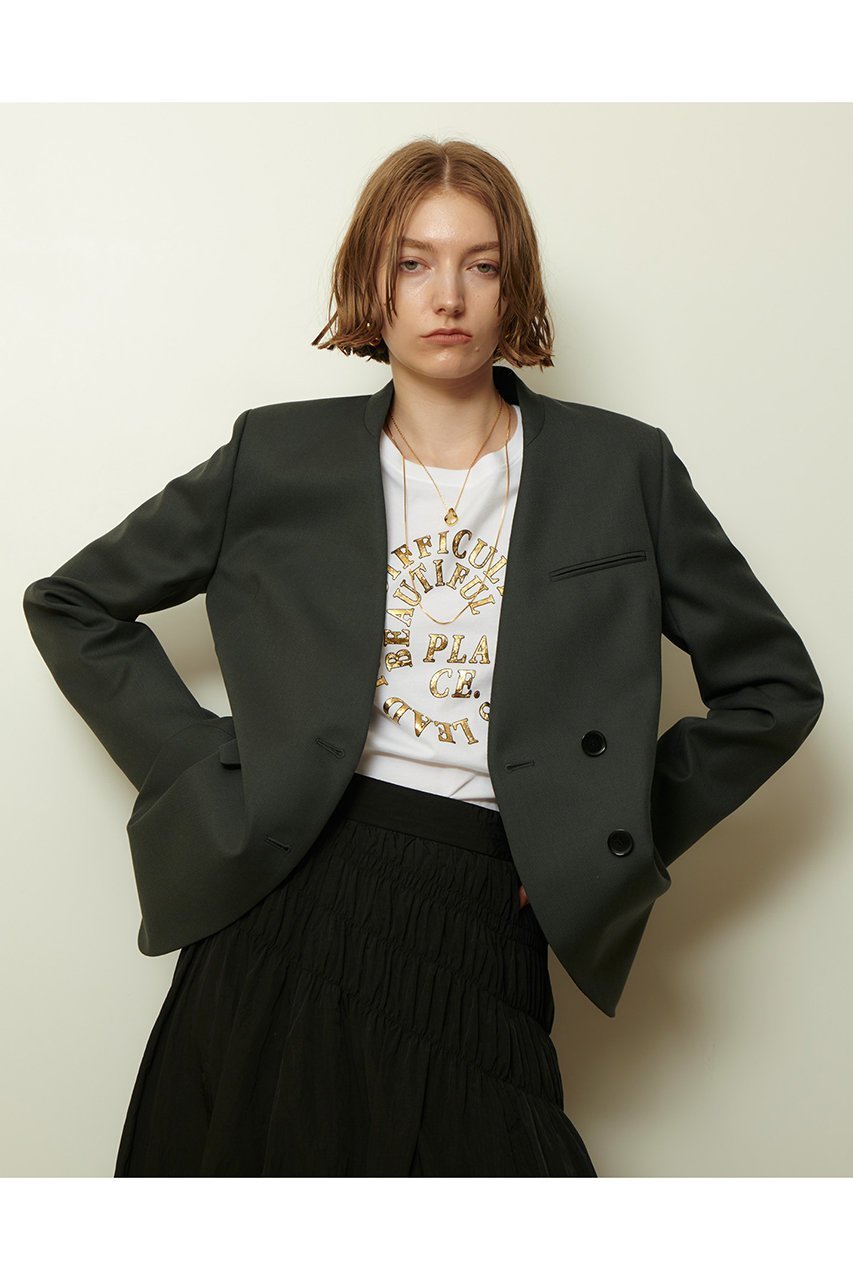 【アルアバイル/allureville】のウールサージノーカラージャケット 人気、トレンドファッション・服の通販 founy(ファニー) ファッション Fashion レディースファッション Fashion for Women アウター Coat / Outerwear Collection レディースジャケット・軽アウター Jackets ノーカラージャケット / シンプル上品コーデ Collarless Jackets ジャケット Jacket, Outerwear フロント Front, Front Design マニッシュ Mannish, Boyish other-7|ID: prp329100004588593 ipo3291000000035887636