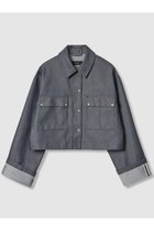 【アルアバイル/allureville】のリジッドデニムライクブルゾン ネイビー|ID: prp329100004588595 ipo3291000000036097544