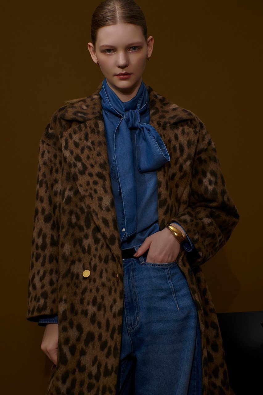 【アルアバイル/allureville】のMILIORレオパードコート 人気、トレンドファッション・服の通販 founy(ファニー) 　ファッション　Fashion　レディースファッション　Fashion for Women　アウター　Coat / Outerwear Collection　コート・ロングコート・ピーコート　Long Coats, Peacoats & More　おすすめ　Recommended / Our Picks　シンプル　Simple, Minimal　セットアップ　Set-Up, Coordinated Outfit　デニム　Denim, Jeans Material　トレンド　Trend, Trending Now　レオパード　Leopard, Animal Print　ロング　Long, Long-Length　other-7|ID: prp329100004588598 ipo3291000000035764547